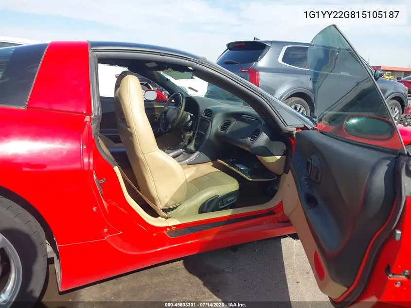2001 Chevrolet Corvette VIN: 1G1YY22G815105187 Lot: 45603301