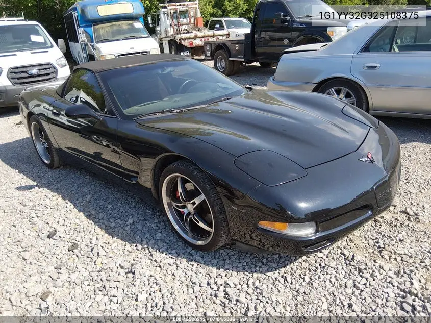 2002 Chevrolet Corvette VIN: 1G1YY32G325108375 Lot: 45520213
