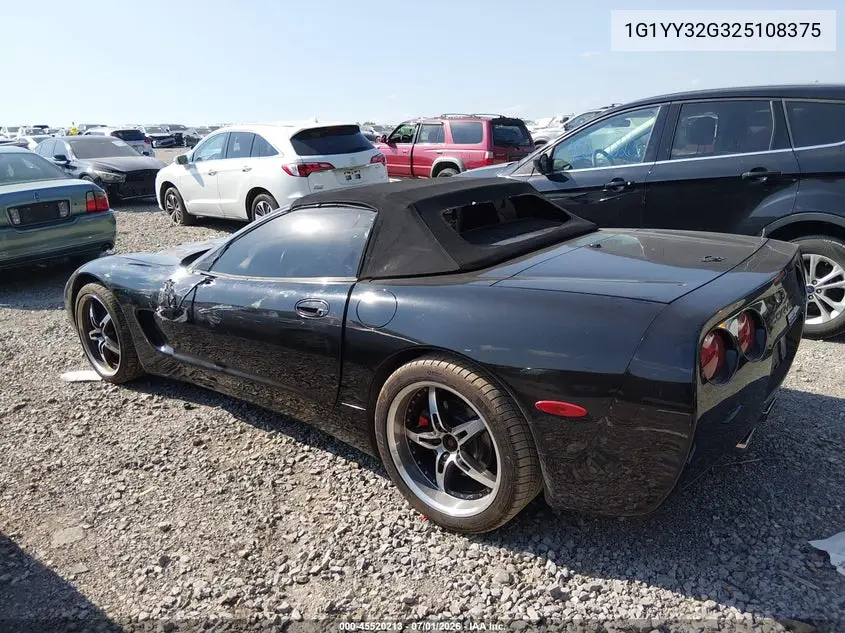 2002 Chevrolet Corvette VIN: 1G1YY32G325108375 Lot: 45520213