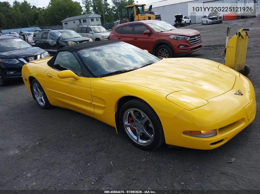 2002 Chevrolet Corvette VIN: 1G1YY32G225121926 Lot: 45564475