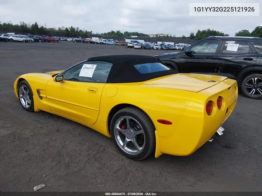 2002 Chevrolet Corvette VIN: 1G1YY32G225121926 Lot: 45564475