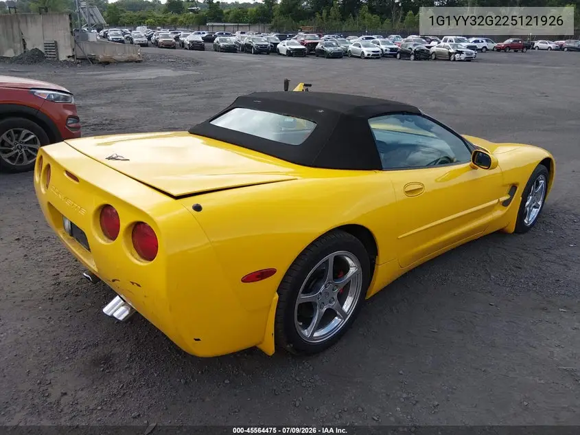 2002 Chevrolet Corvette VIN: 1G1YY32G225121926 Lot: 45564475