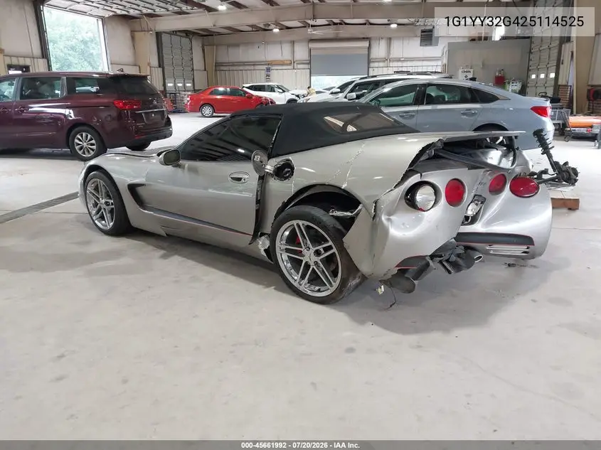 2002 Chevrolet Corvette VIN: 1G1YY32G425114525 Lot: 45661992