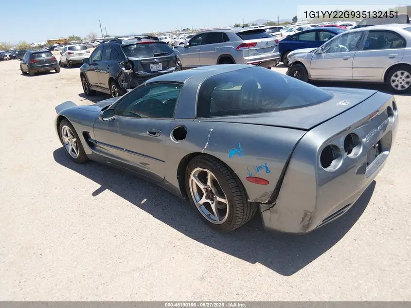 2003 Chevrolet Corvette VIN: 1G1YY22G935132451 Lot: 45190166
