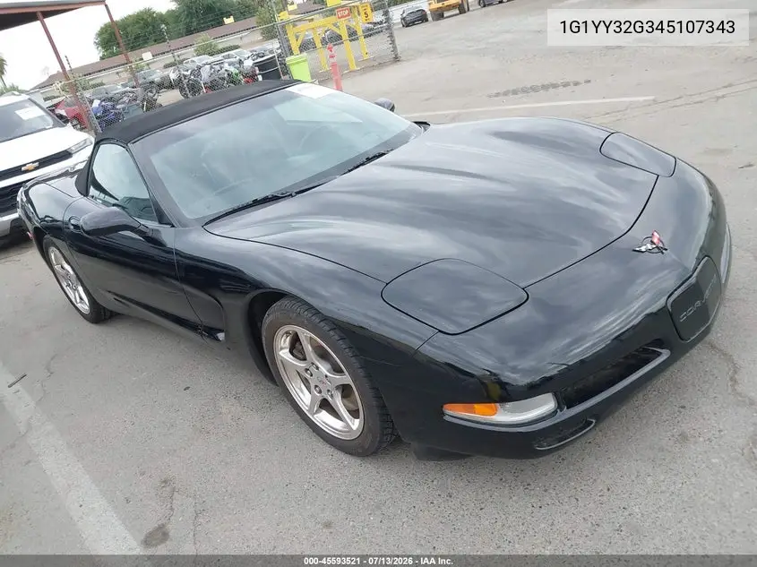 2004 Chevrolet Corvette VIN: 1G1YY32G345107343 Lot: 45593521