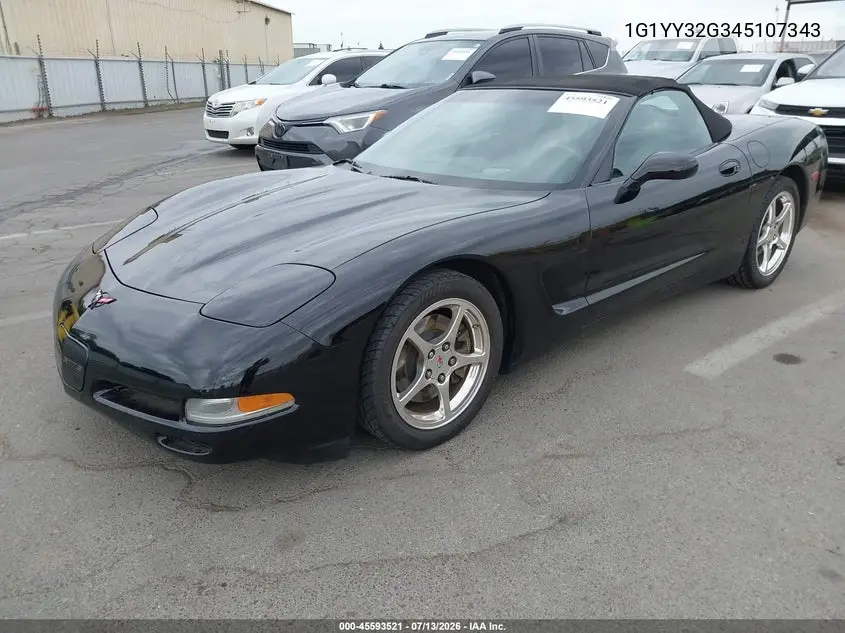 2004 Chevrolet Corvette VIN: 1G1YY32G345107343 Lot: 45593521