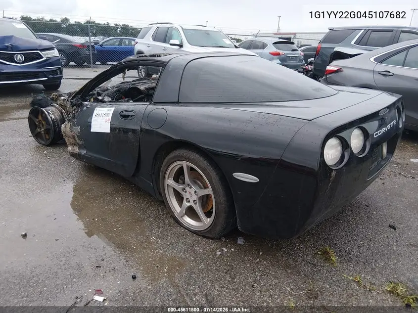 2004 Chevrolet Corvette VIN: 1G1YY22G045107682 Lot: 45611500