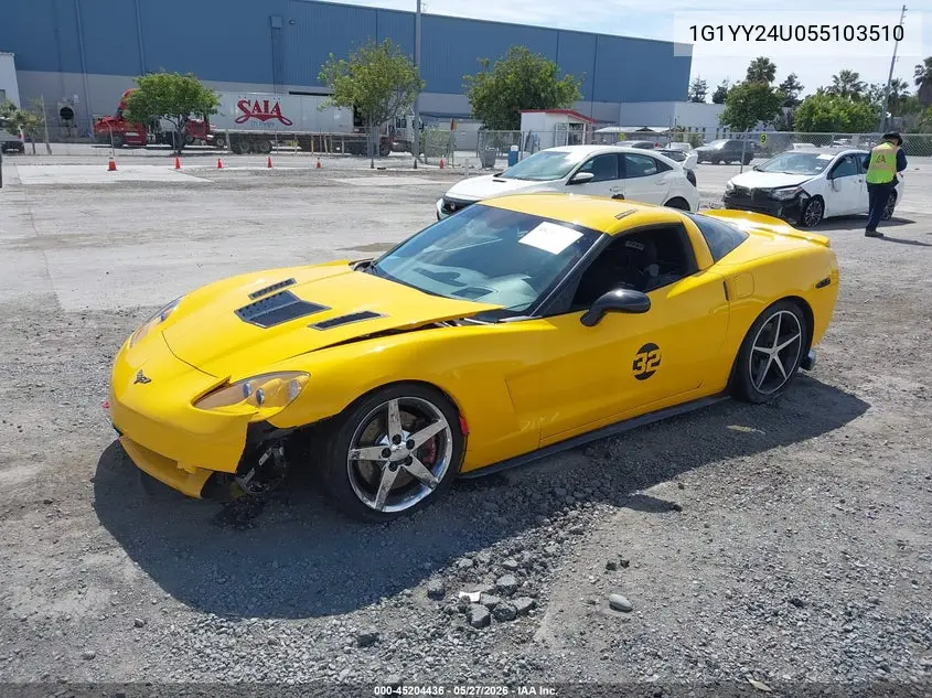 2005 Chevrolet Corvette VIN: 1G1YY24U055103510 Lot: 45204436