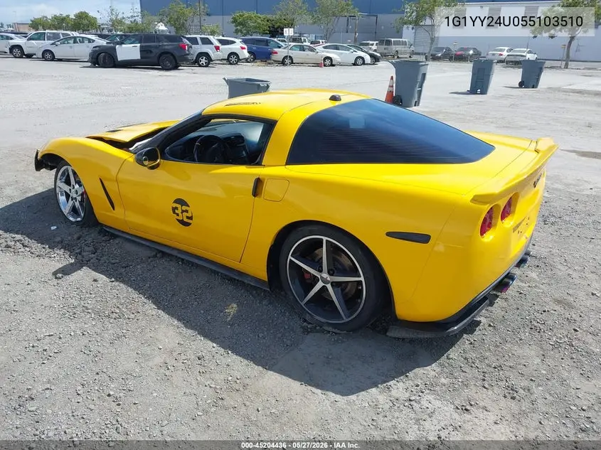 2005 Chevrolet Corvette VIN: 1G1YY24U055103510 Lot: 45204436