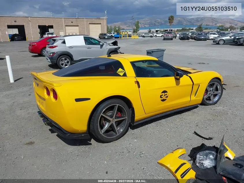 2005 Chevrolet Corvette VIN: 1G1YY24U055103510 Lot: 45204436