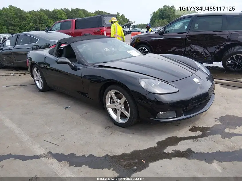 2005 Chevrolet Corvette VIN: 1G1YY34U455117125 Lot: 45317048