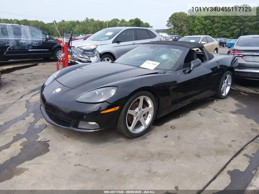 2005 Chevrolet Corvette VIN: 1G1YY34U455117125 Lot: 45317048