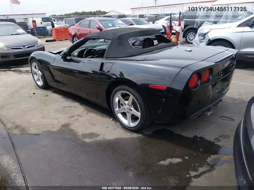 2005 Chevrolet Corvette VIN: 1G1YY34U455117125 Lot: 45317048