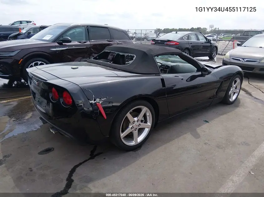 2005 Chevrolet Corvette VIN: 1G1YY34U455117125 Lot: 45317048