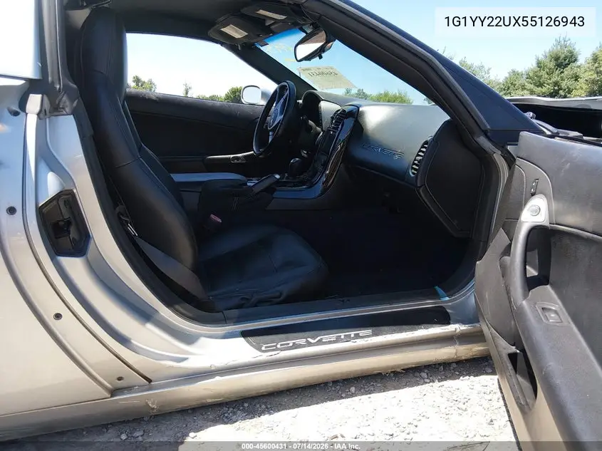 2005 Chevrolet Corvette VIN: 1G1YY22UX55126943 Lot: 45600431
