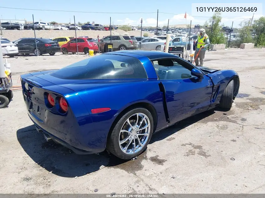 2006 Chevrolet Corvette VIN: 1G1YY26U365126469 Lot: 45416363