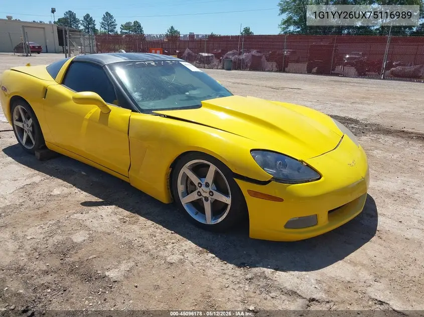 2007 Chevrolet Corvette VIN: 1G1YY26UX75116989 Lot: 45096178