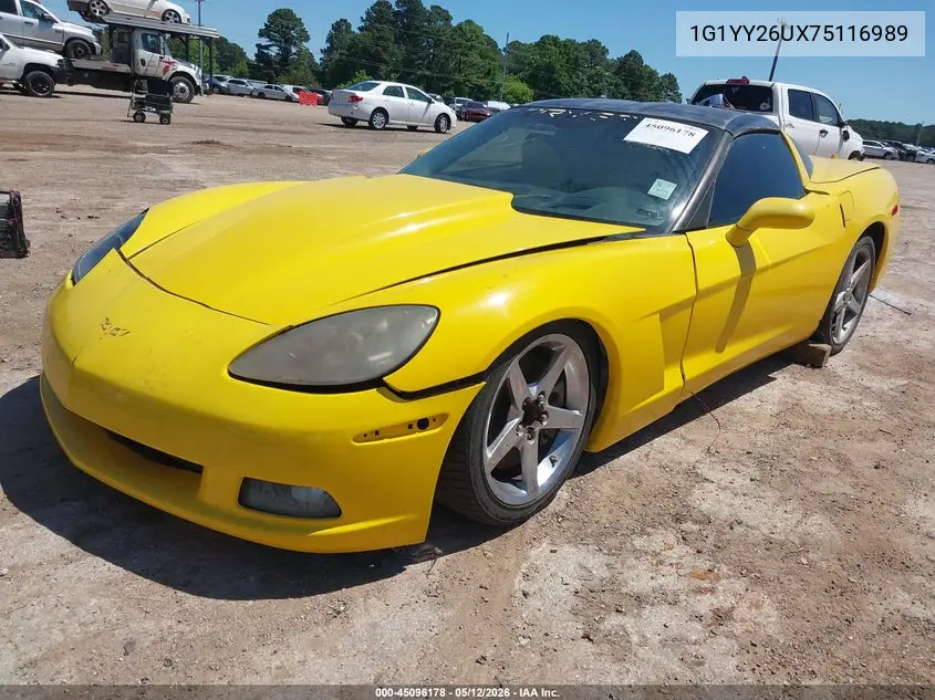 2007 Chevrolet Corvette VIN: 1G1YY26UX75116989 Lot: 45096178