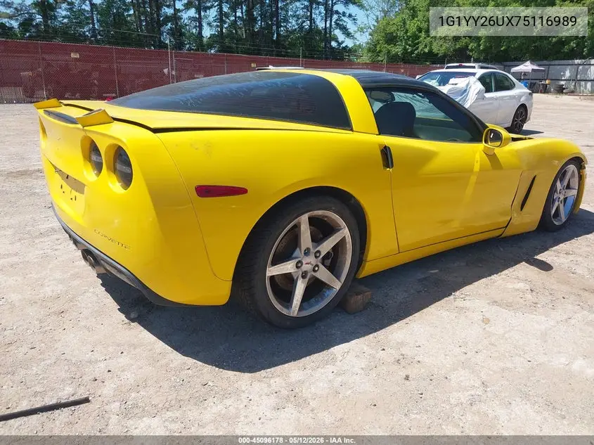 2007 Chevrolet Corvette VIN: 1G1YY26UX75116989 Lot: 45096178