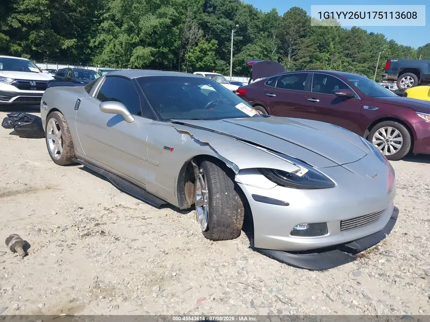 2007 Chevrolet Corvette VIN: 1G1YY26U175113608 Lot: 45543614