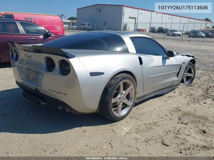2007 Chevrolet Corvette VIN: 1G1YY26U175113608 Lot: 45543614