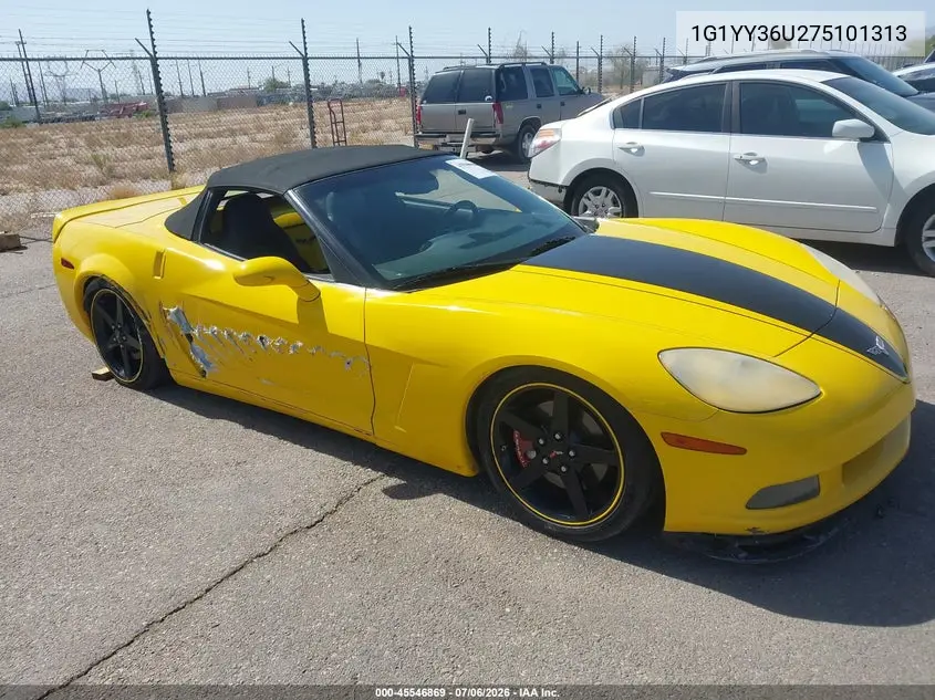 2007 Chevrolet Corvette VIN: 1G1YY36U275101313 Lot: 45546869