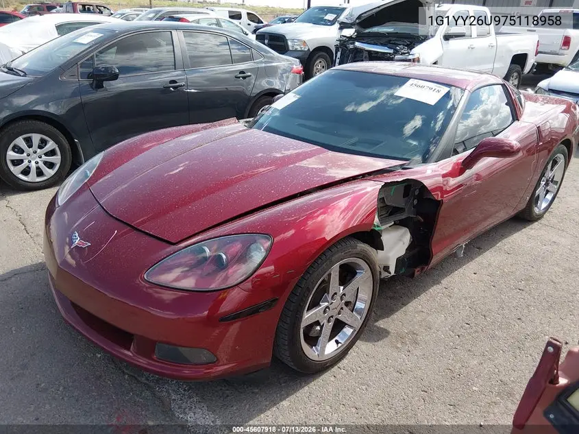 2007 Chevrolet Corvette VIN: 1G1YY26U975118958 Lot: 45607918