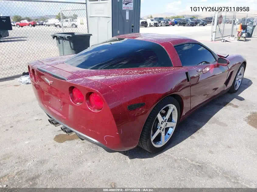 2007 Chevrolet Corvette VIN: 1G1YY26U975118958 Lot: 45607918