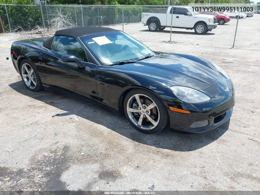2009 Chevrolet Corvette VIN: 1G1YY36W995111003 Lot: 45324295