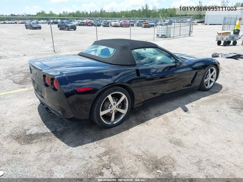 2009 Chevrolet Corvette VIN: 1G1YY36W995111003 Lot: 45324295