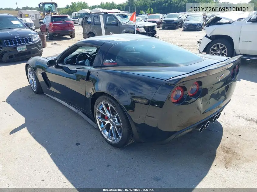 2009 Chevrolet Corvette Z06 Hardtop VIN: 1G1YZ26E695100801 Lot: 45643180