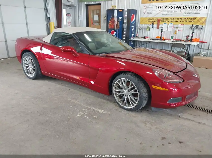 2010 Chevrolet Corvette VIN: 1G1YG3DW0A5102510 Lot: 45258035