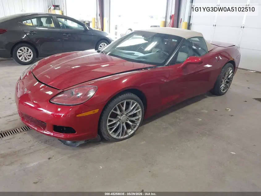 2010 Chevrolet Corvette VIN: 1G1YG3DW0A5102510 Lot: 45258035