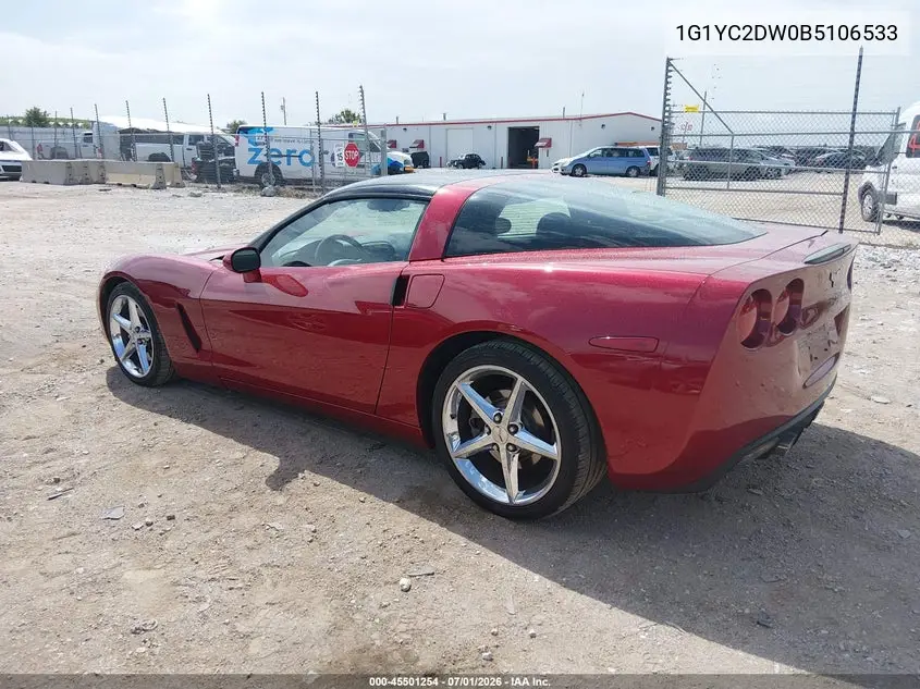 2011 Chevrolet Corvette VIN: 1G1YC2DW0B5106533 Lot: 45501254