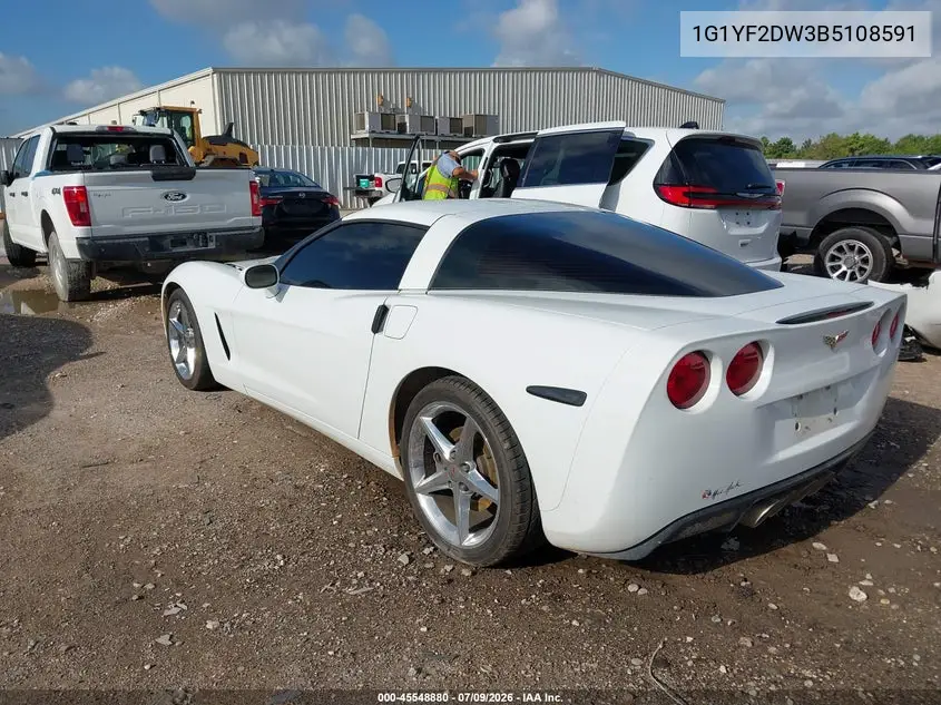 2011 Chevrolet Corvette VIN: 1G1YF2DW3B5108591 Lot: 45548880