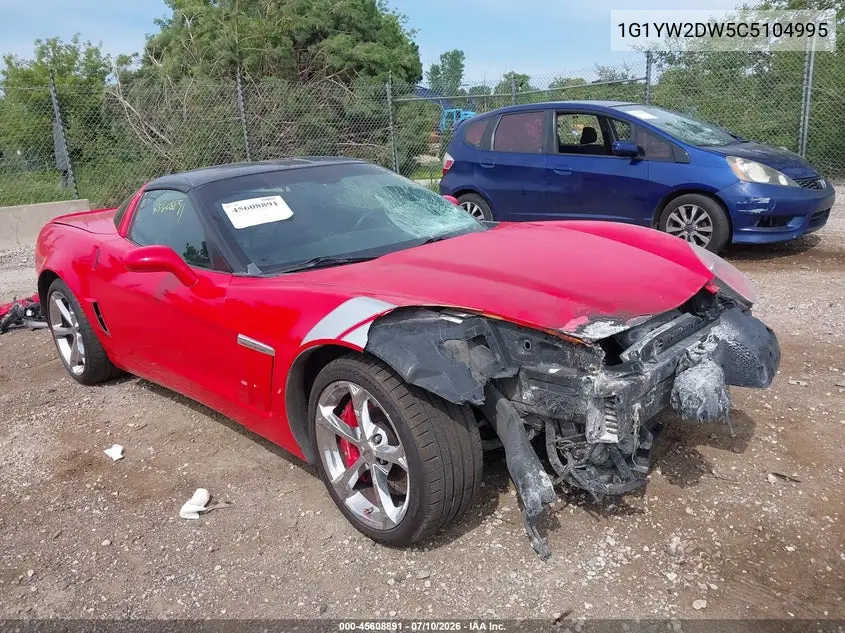 2012 Chevrolet Corvette Grand Sport VIN: 1G1YW2DW5C5104995 Lot: 45608891
