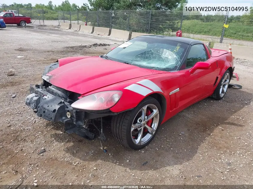 2012 Chevrolet Corvette Grand Sport VIN: 1G1YW2DW5C5104995 Lot: 45608891