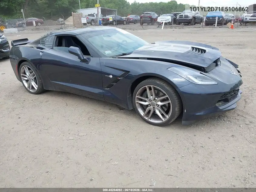 2014 Chevrolet Corvette Stingray Z51 VIN: 1G1YL2D71E5106862 Lot: 45284092