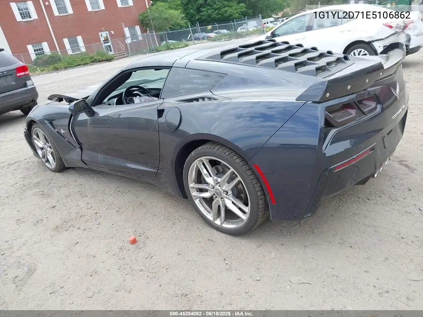 2014 Chevrolet Corvette Stingray Z51 VIN: 1G1YL2D71E5106862 Lot: 45284092