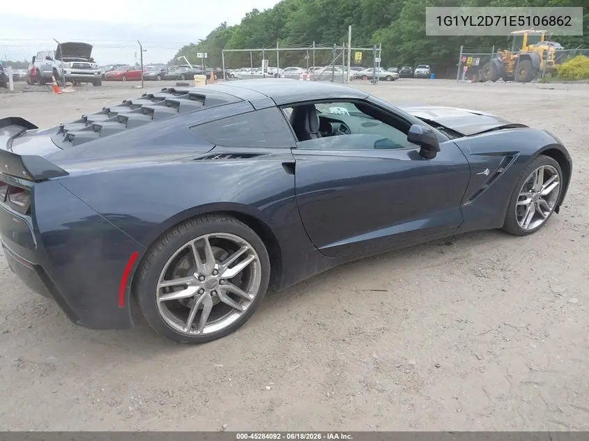 2014 Chevrolet Corvette Stingray Z51 VIN: 1G1YL2D71E5106862 Lot: 45284092