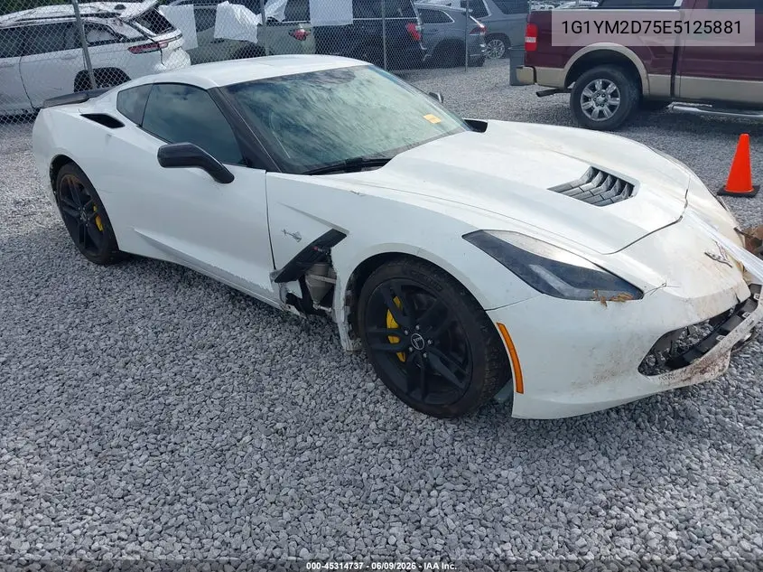 2014 Chevrolet Corvette Stingray Z51 VIN: 1G1YM2D75E5125881 Lot: 45314737