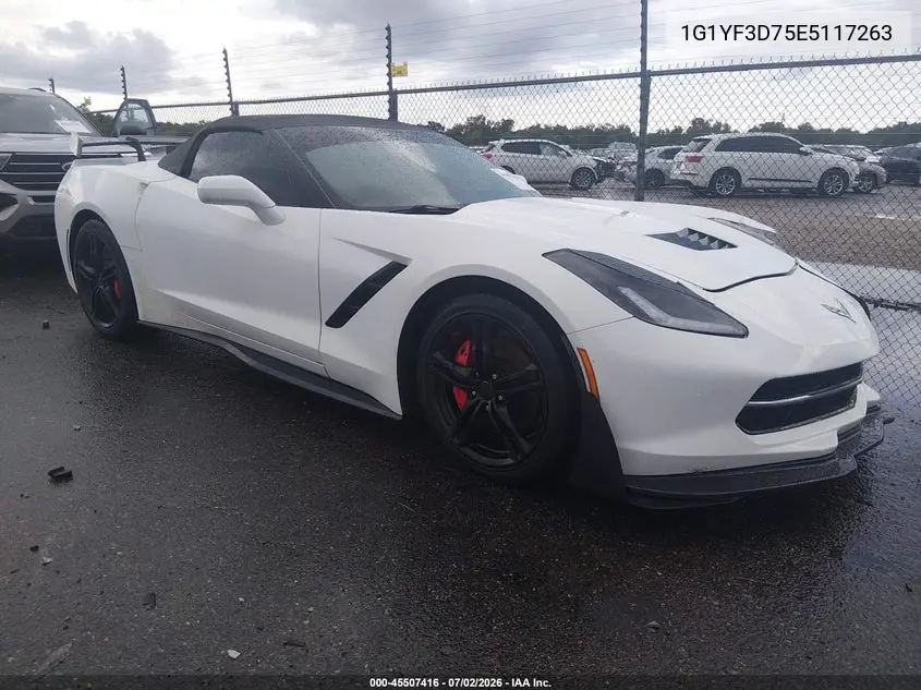 2014 Chevrolet Corvette Stingray VIN: 1G1YF3D75E5117263 Lot: 45507416