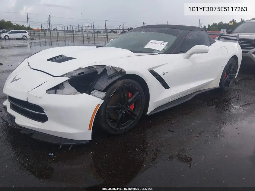 2014 Chevrolet Corvette Stingray VIN: 1G1YF3D75E5117263 Lot: 45507416