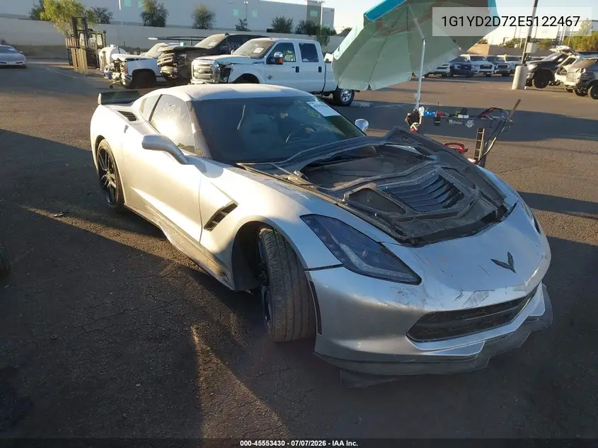 2014 Chevrolet Corvette Stingray VIN: 1G1YD2D72E5122467 Lot: 45553430