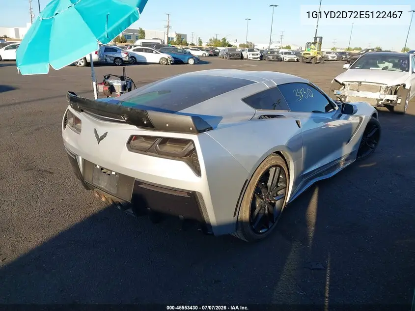 2014 Chevrolet Corvette Stingray VIN: 1G1YD2D72E5122467 Lot: 45553430