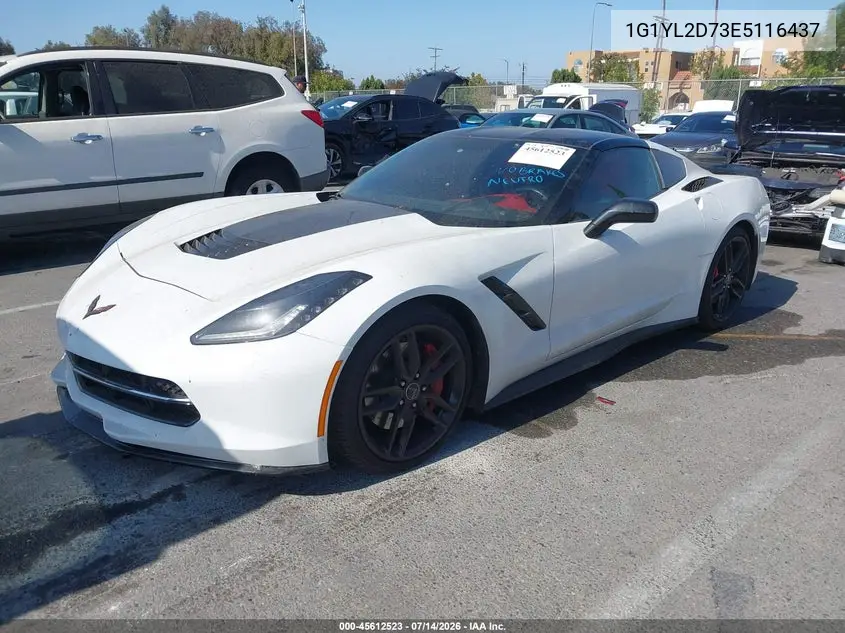 2014 Chevrolet Corvette Stingray Z51 VIN: 1G1YL2D73E5116437 Lot: 45612523