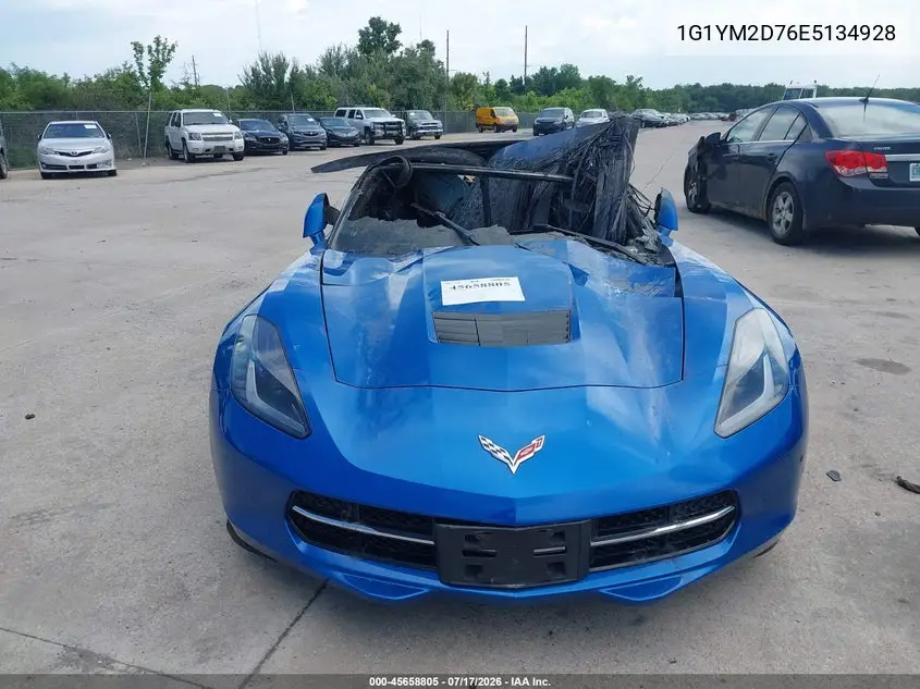 2014 Chevrolet Corvette Stingray Z51 VIN: 1G1YM2D76E5134928 Lot: 45658805