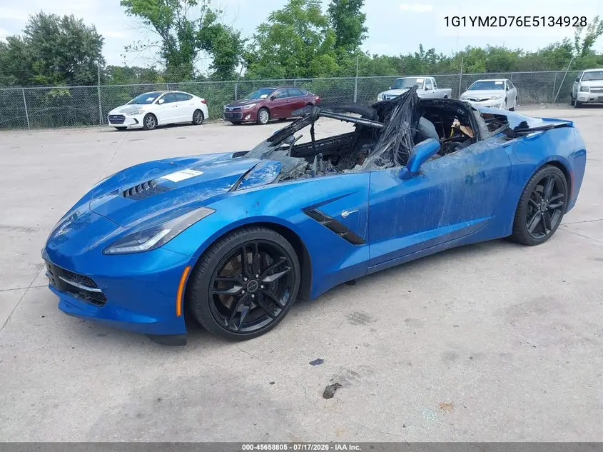 2014 Chevrolet Corvette Stingray Z51 VIN: 1G1YM2D76E5134928 Lot: 45658805