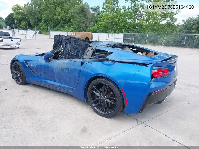 2014 Chevrolet Corvette Stingray Z51 VIN: 1G1YM2D76E5134928 Lot: 45658805