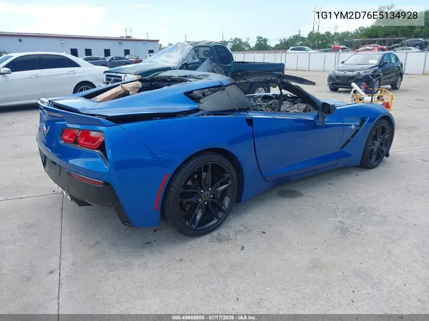 2014 Chevrolet Corvette Stingray Z51 VIN: 1G1YM2D76E5134928 Lot: 45658805